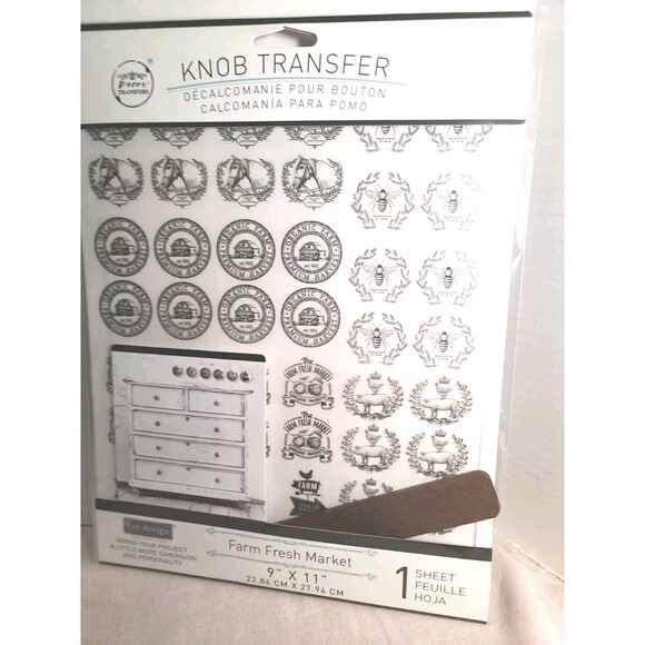 NEW Knob Transfers Redesign With Prima Farm Fresh Market Farmhouse - Picture 2 of 11